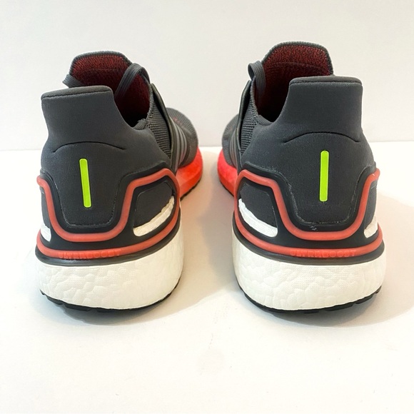 ADIDAS GRAY PINK SILVER ULTRABOOST 20 LACE UP KNIT SNEAKERS - Picture 5 of 8